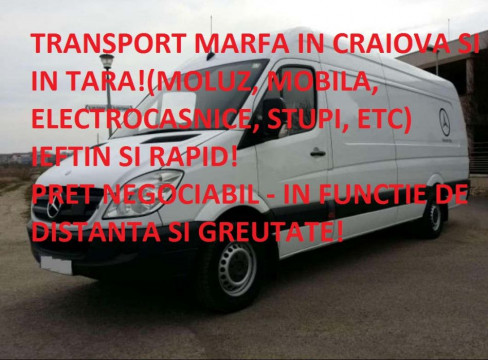 Transport marfa, mutare mobila, moloz cu manipulanti Craiova - tara